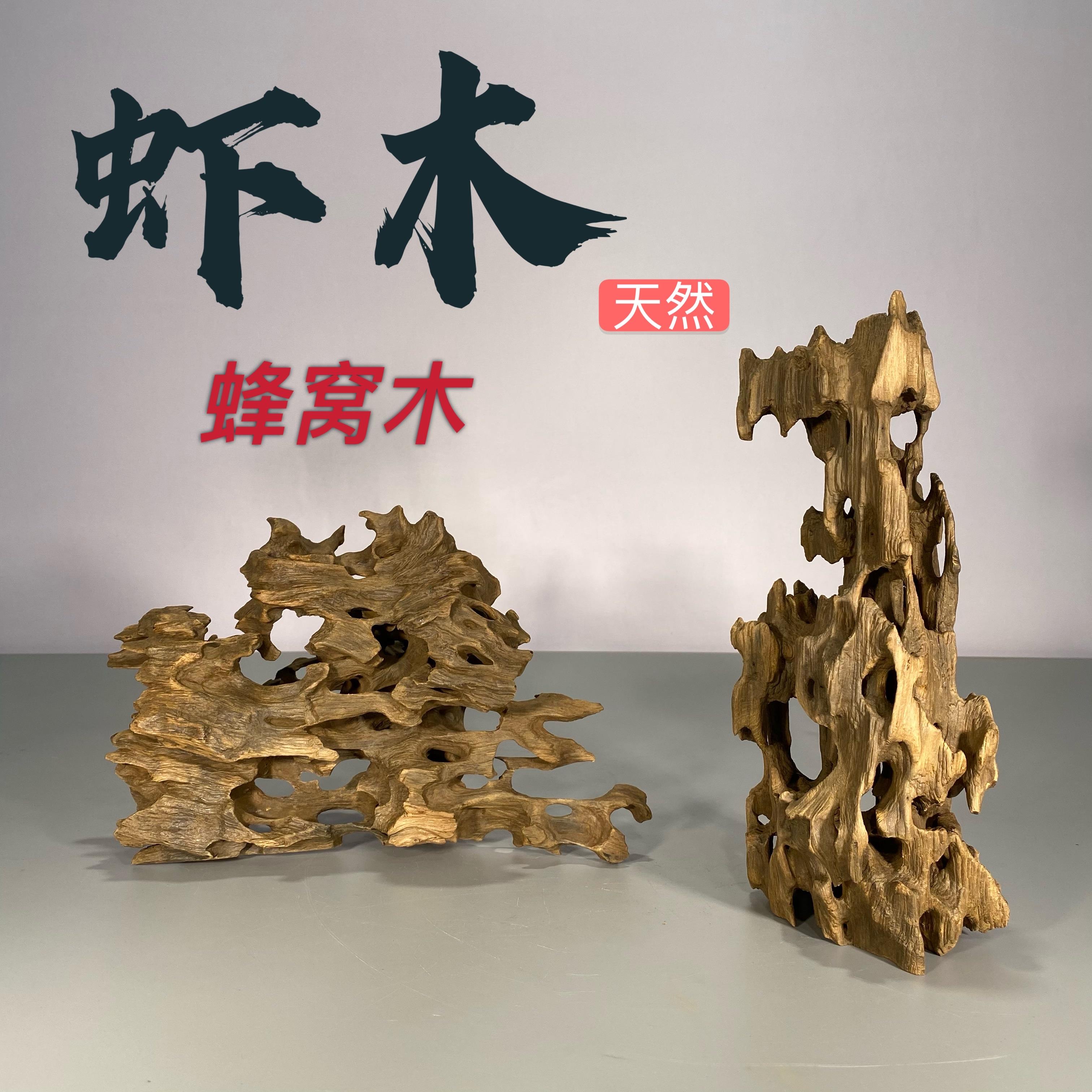 虾木蜂窝木观赏虾躲避繁殖沉木造景天然鱼缸免煮木头水草定植