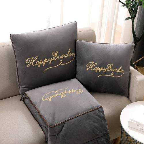 加厚车载抱枕被子两用车用四季通用二合一靠枕午睡毯办公室午休