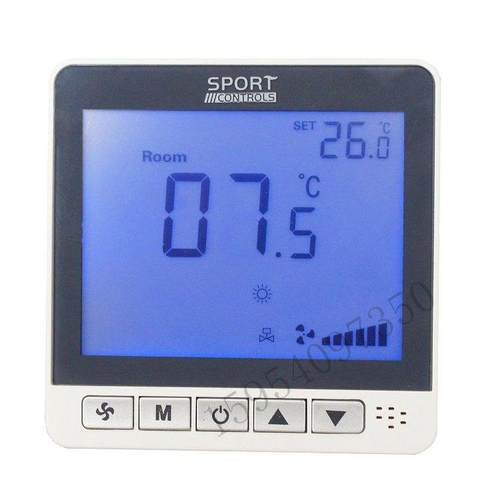 思博特SPORT液晶温控器风机盘管控制面板水机三速开关调速485通讯