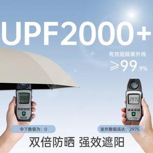 左都自动环扣伞防晒防紫外线遮太阳女反向晴雨两用加大加厚加固