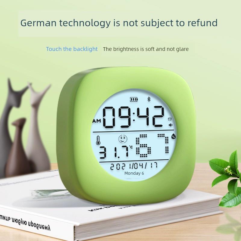 家用温度计精确室内婴儿房数字温湿度计迷你多功能时钟干湿温度计