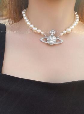 高定高品质大号土星珍珠项链