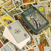 史密斯韦特塔罗牌铁盒便携英文版 正版 教程桌布维特Tarot