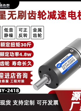 GA24Y-2418直流无刷减速电机行星齿轮12v24v微型调速大扭力小马达