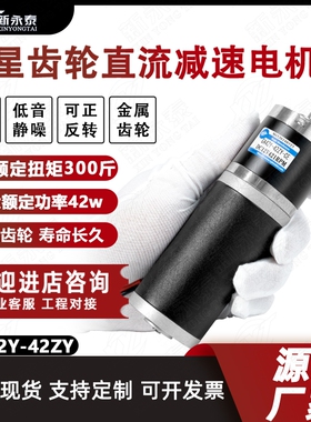 GA42Y-42ZY行星齿轮减速电机12V24V微型可调低速直流减速电动机