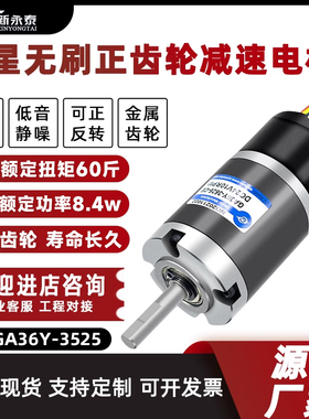 GA36Y-3525行星齿轮无刷减速电机微型直流12v24v大扭矩调速小马达