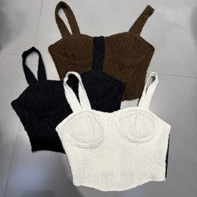 韩版时尚百搭鱼骨胸衣吊带背心