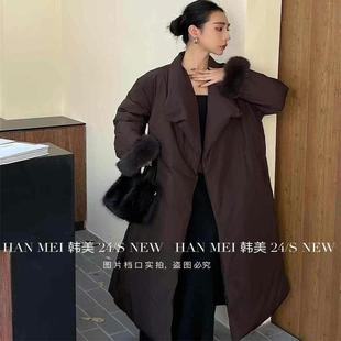 十三行现货2025秋冬新款 设计感气质毛毛羽绒服s8360W822 韩美时尚