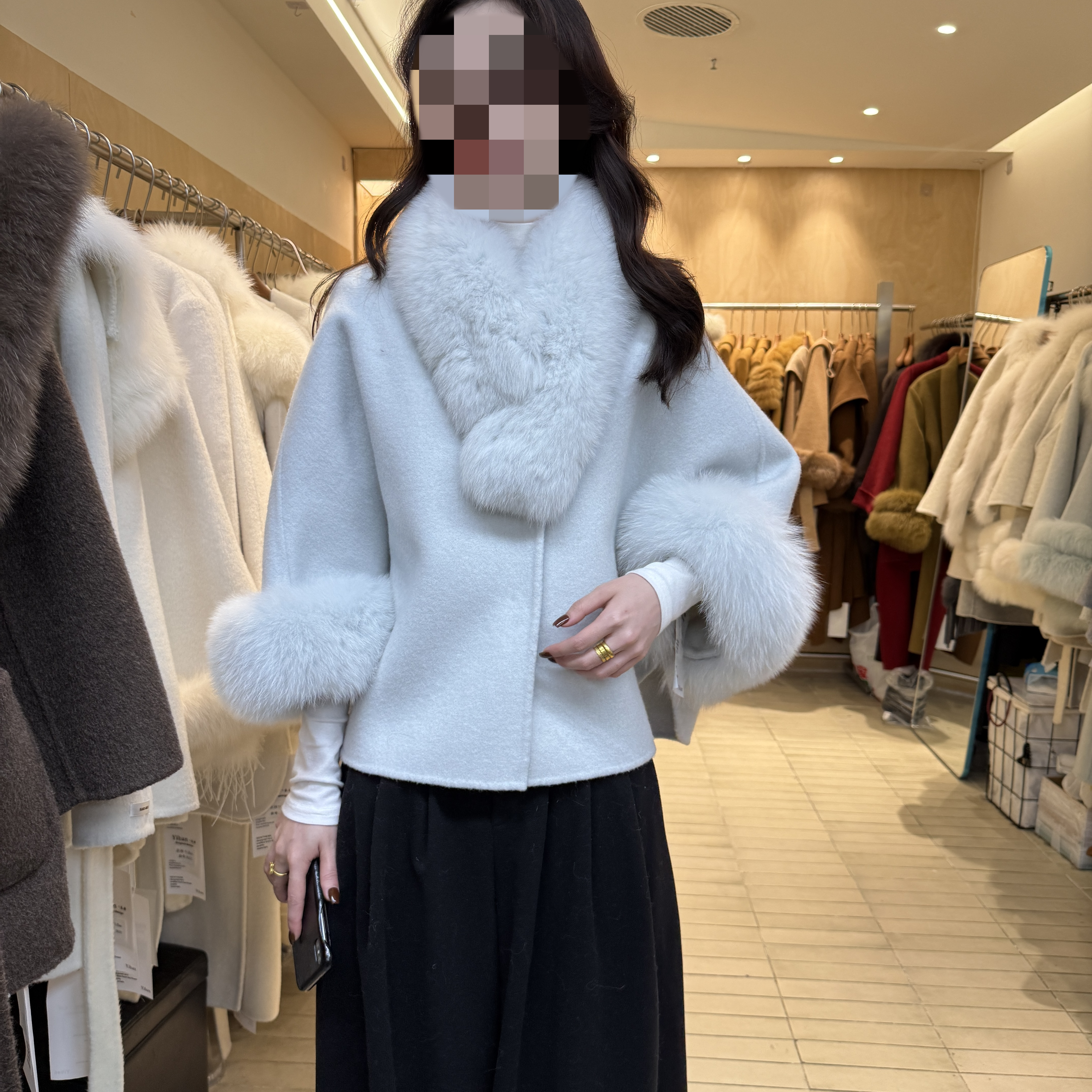 冬季韩版短款双面羊毛大衣外套