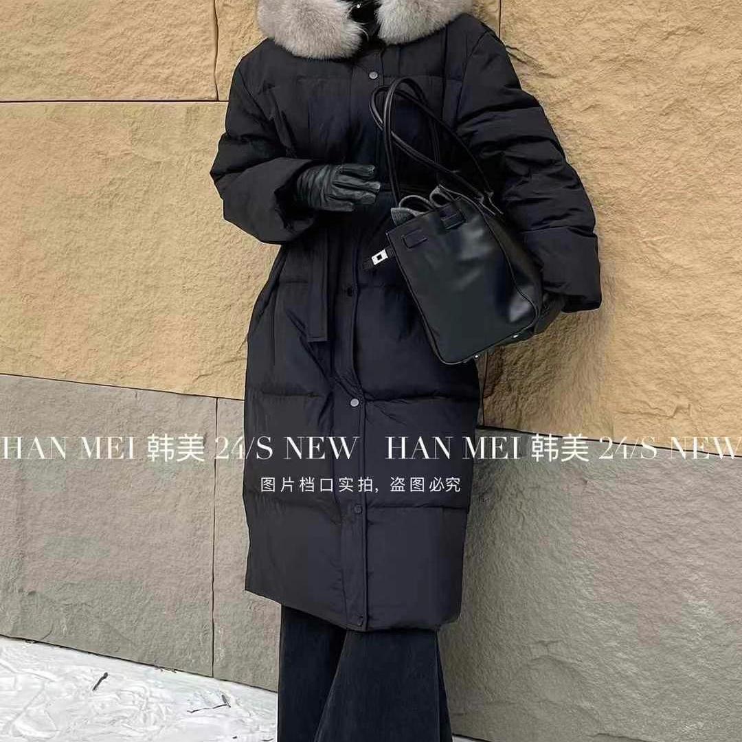 韩美气质高级感系带羽绒服