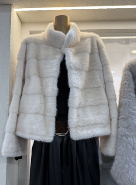 十三行现货2025冬季新款韩版立领环保柔软毛毛外套女s68665w267