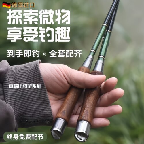 德国进口短节超轻超细小物溪流竿