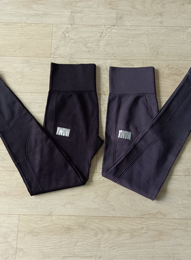 黑色外贸材质速干女舒适中高腰收复提臀紧身裤瑜珈裤运动健身长裤