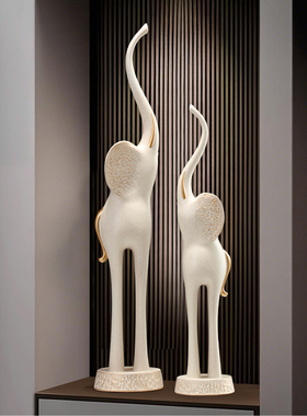 大象摆件玄关招财对象装饰