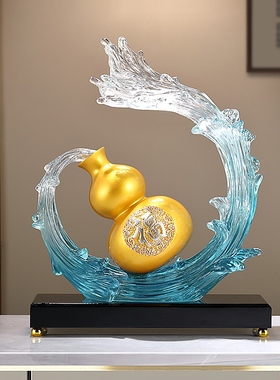 新中式风生水起葫芦招财桌面摆件客厅玄关乔迁新居礼品家居装饰品