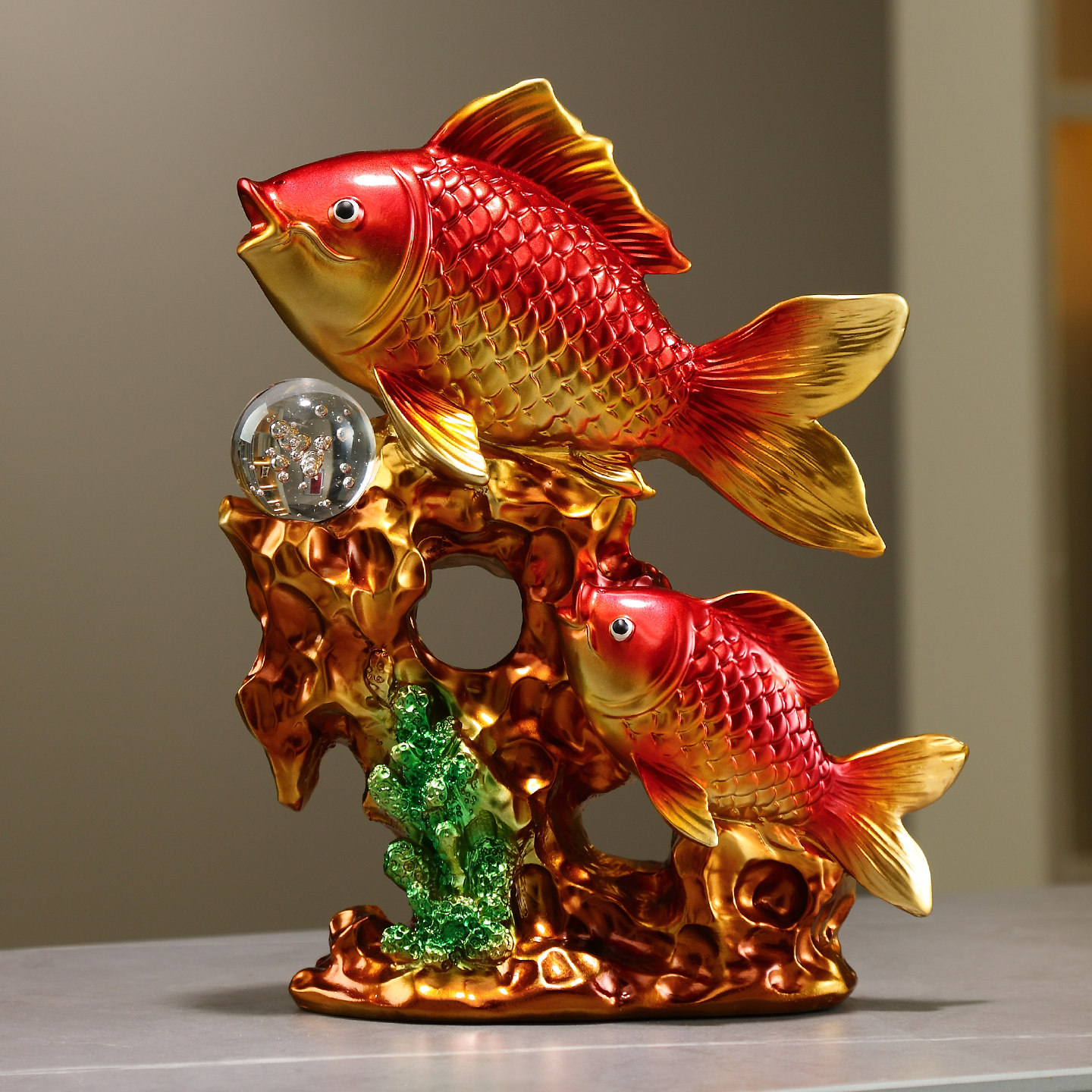 年年有余鱼摆件招财玄关酒柜装饰品高端大气锦鲤客厅摆件乔迁礼物,家居饰品,装饰摆件,淘宝优惠券,粉丝福利购,淘宝优惠卷