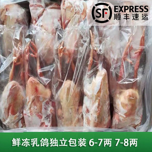 新鲜冷冻乳鸽鸽子土鸽子生态乳鸽整箱20只单只6～7两沙县商用食材