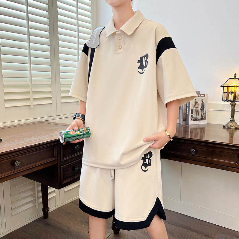 初中学生夏季polo衫衣服13青少年短袖t恤12-15岁男孩大童运动套装