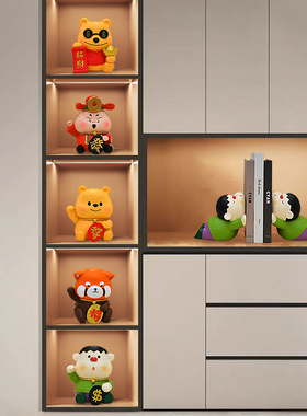 轻奢高档家居客厅酒柜电视柜摆件