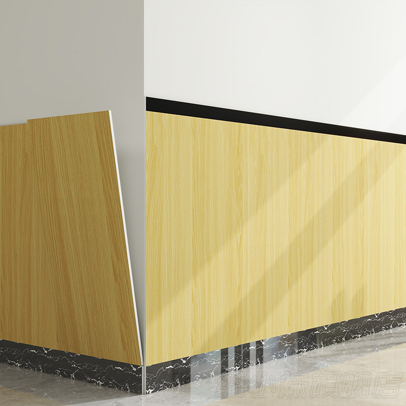 仿木纹铝塑板自粘墙贴pvc木饰面墙板墙裙护墙板自装墙纸防水防潮,家居饰品,软装墙贴,淘宝优惠券,粉丝福利购,淘宝优惠卷