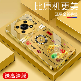适用于华为荣耀x30手机壳电镀金玻璃简约新款男女十二生肖个性保护套时尚荣耀x30硅胶手机套高颜值