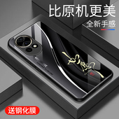 硬壳男女网红高颜值创意全包边镜面时尚 适用于华为nova13手机壳简约个性 防摔玻璃壳新款 5G潮牌手机套硬壳外壳