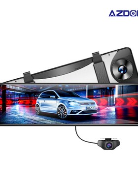 AZDOME触摸屏前后双镜头行车记录仪超清2K+1080P高清夜视停车监控