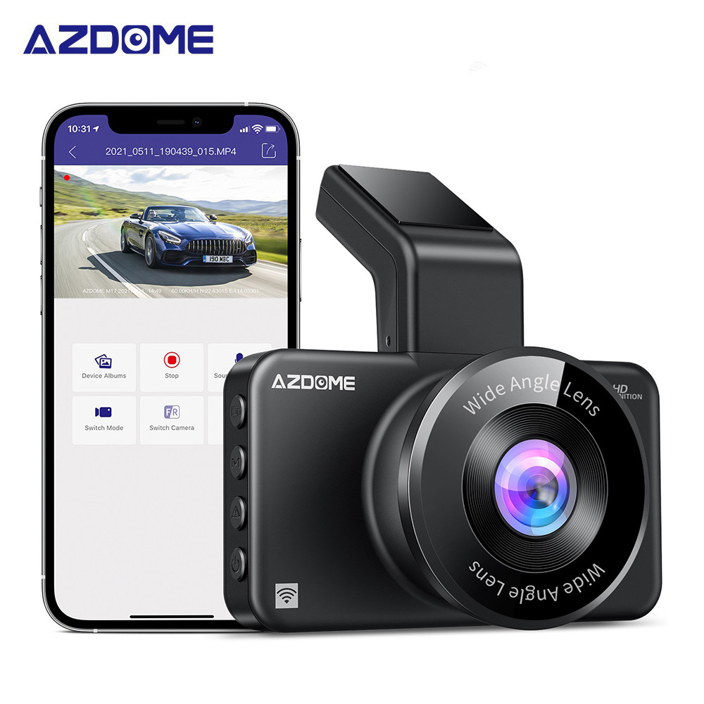 AZDOME行车记录仪倒车可视高清夜视停车监控adas辅助手机WIFI连接