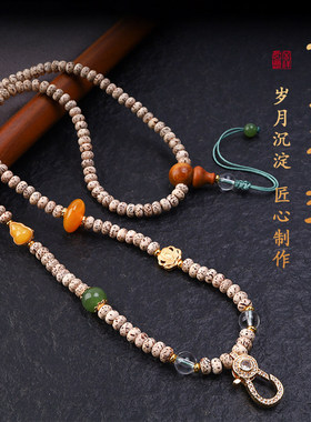泰国佛牌链子星月菩提镶钻快拆扣唐卡项链翡翠玉石吊坠挂绳其它