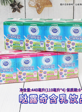 越南进口荷兰dutchlady子母奶哒露奇含乳饮品110ml盒装草莓/原味