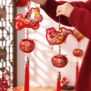 新年装饰品马年客厅挂件春节过年氛围布置福字马喜庆挂饰入户门挂