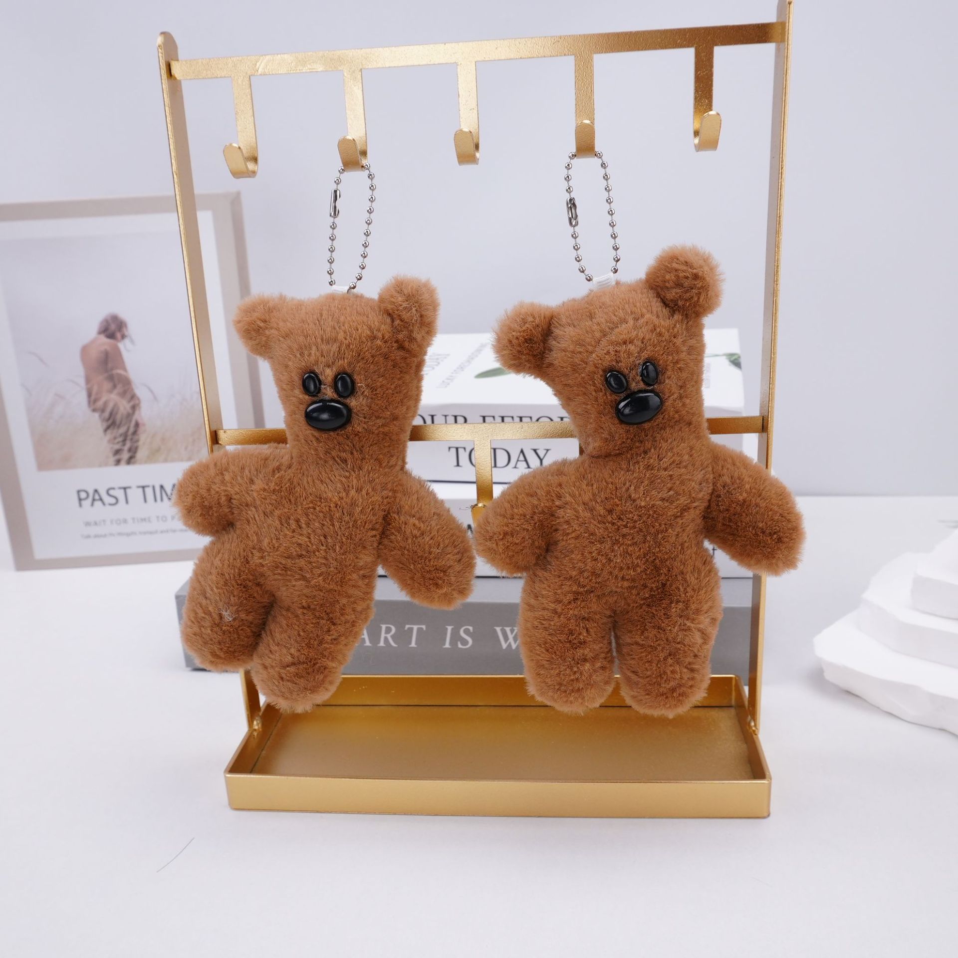 大号憨豆先生泰迪熊吱吱叫挂件