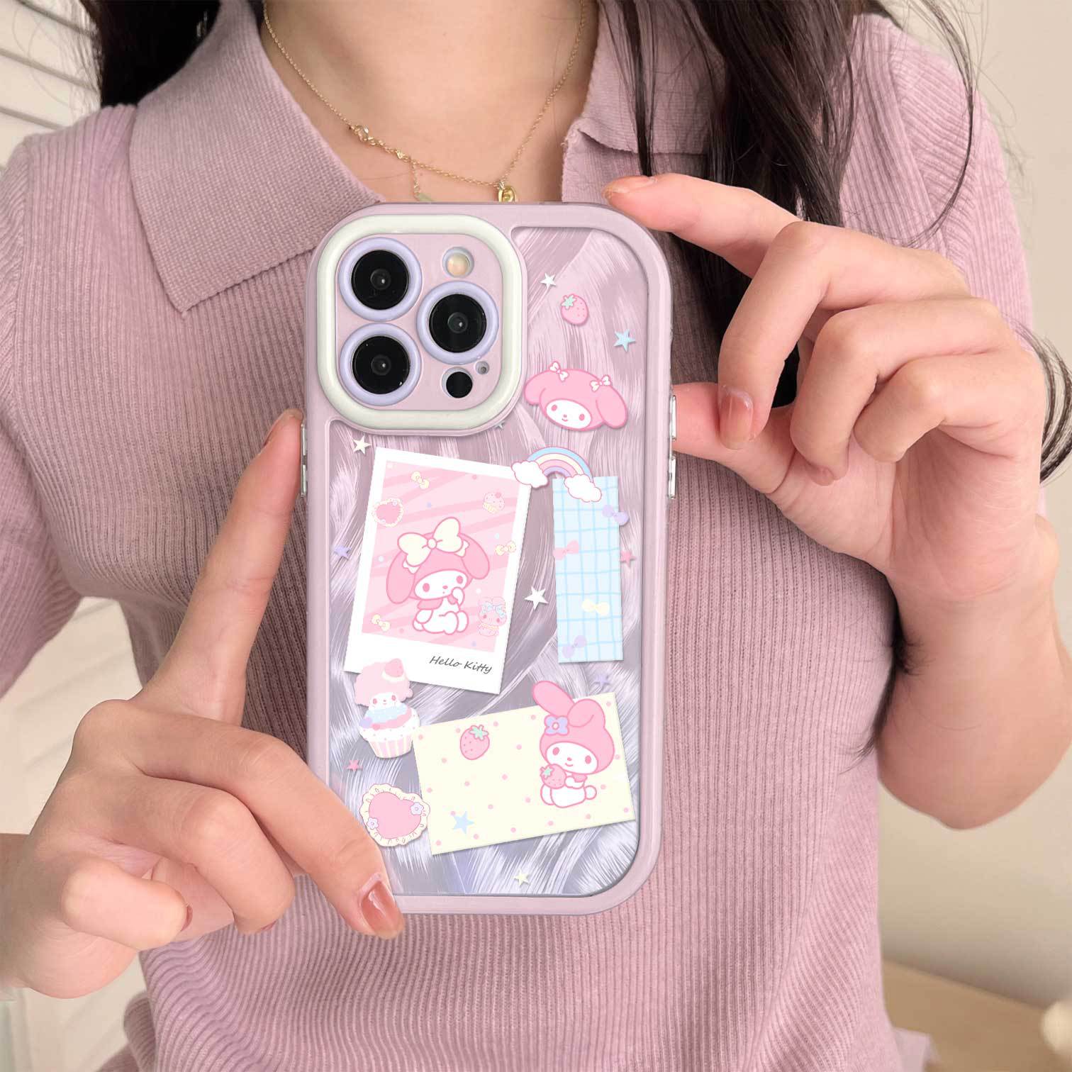 可爱美乐蒂适用苹果15手机iphone16promax手机壳1213华为荣耀防摔