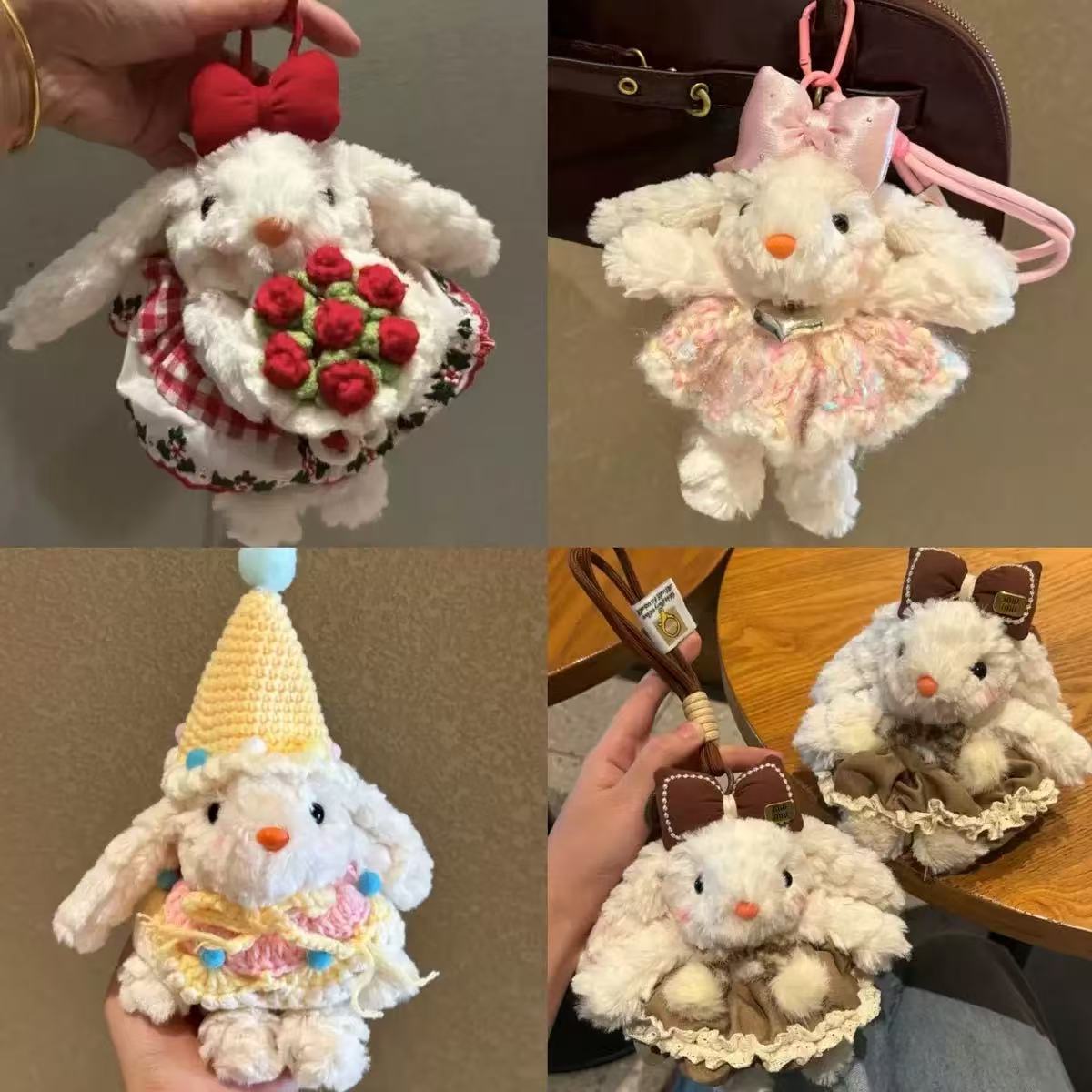 垂耳兔可爱高颜值钥匙扣包包挂件