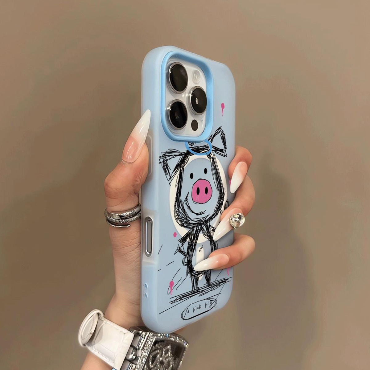 手机套手机壳蜡笔小新适用红米k70至尊版四角挂绳适用华为大全imd