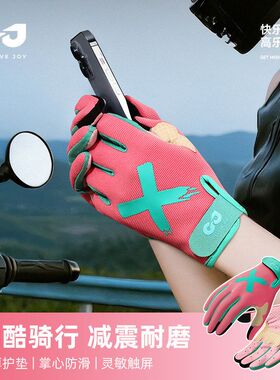GOLOVEJOY高乐捷秋冬骑行手套男女透气防滑耐磨机车骑车全指触屏