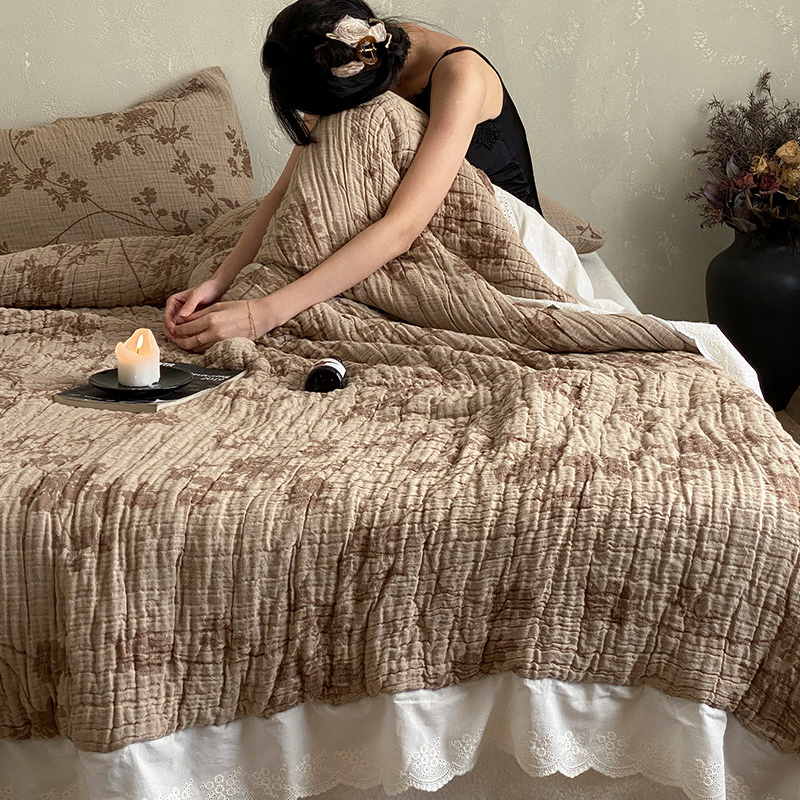 纯棉十层纱布夏凉被A类春秋被