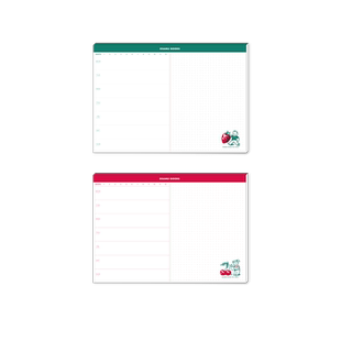 晨光正版原田治水果案前拍纸本考研用草稿本竖翻可撕空白方格笔记本B5软线圈本不硌手周计划本卡通学生记事本