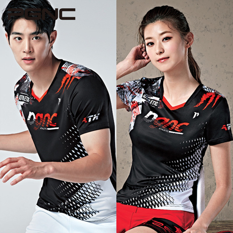 韩国新款羽毛球服套装男女款运动短裤裙情侣网球服乒乓球队服印字
