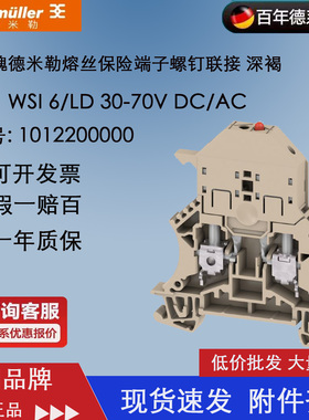 魏德米勒 WSI 6 LD 30-70V DC/AC  30-70V 保险丝端子 1012200000