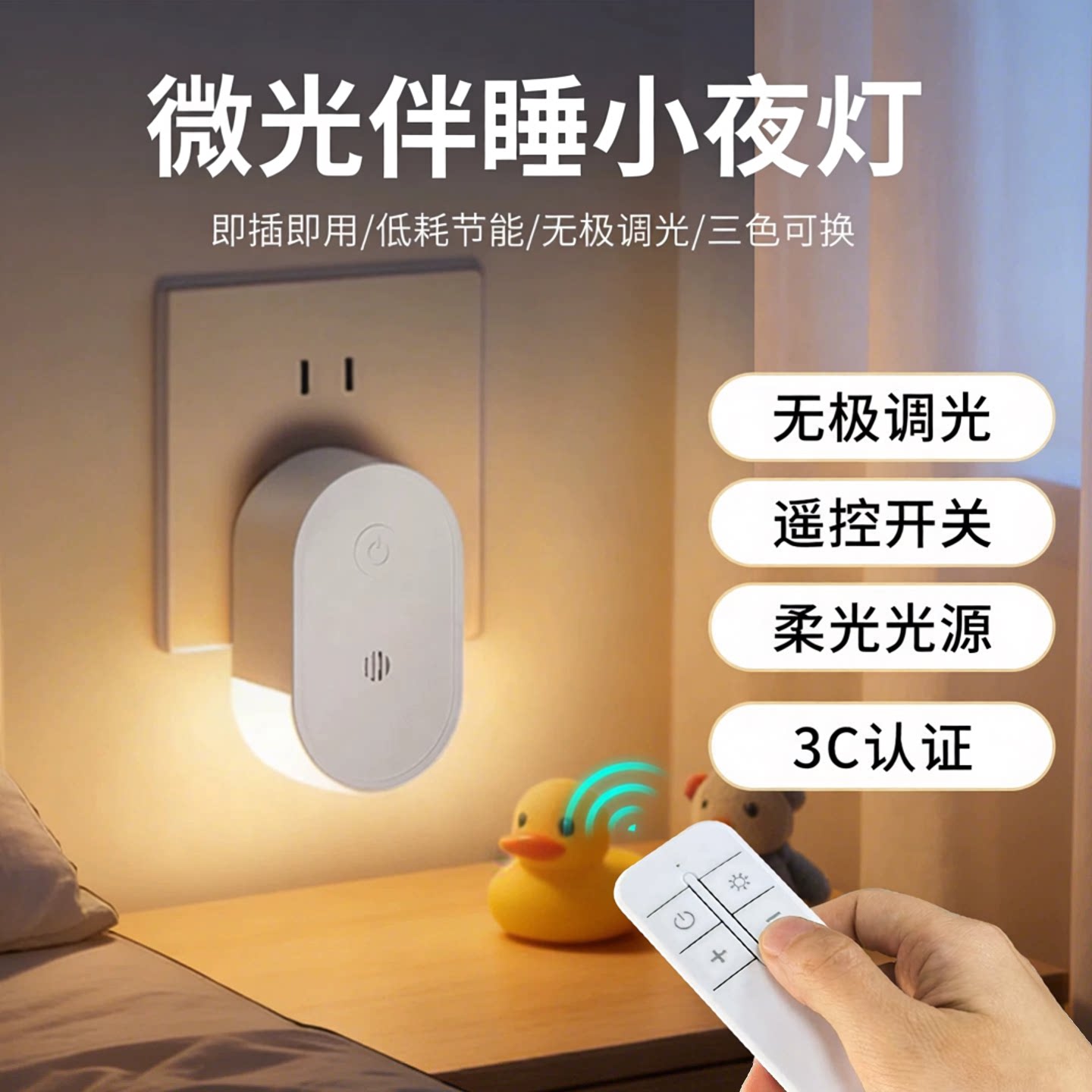 床头卧室睡眠灯儿童微光小夜灯图片