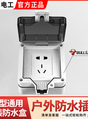 86型双联户外防水插座室外防水盒罩IP66防水级别全密封开关防雨盒