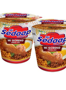 印尼进口干拌面杯装Mi Sedaap辉G英喜达捞面捞面经典口味方便速食