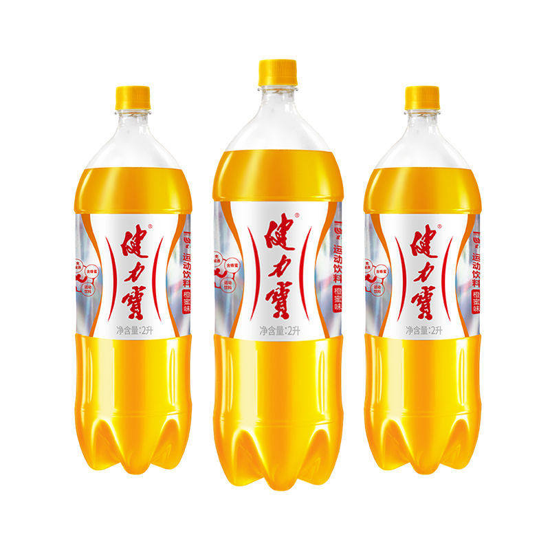 健力宝2升2瓶运动饮料整箱橙蜜味B汽水90后怀旧碳酸易拉罐果汁2L