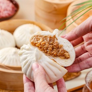 扬州特产东园包子速冻早餐青w菜肉包子豆沙速冻大包子早餐馒头包