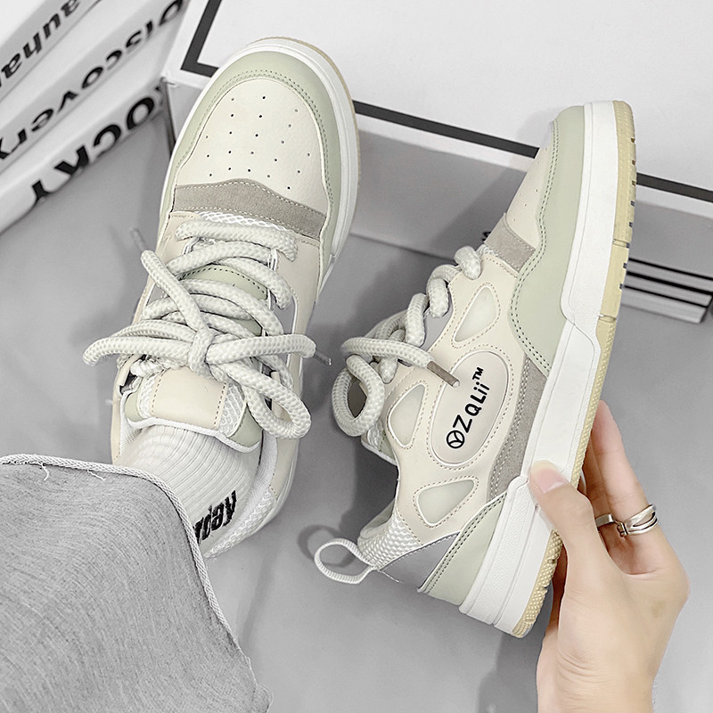 2026新款小白鞋男ins潮百搭小众厚底板鞋青少年休闲运动面包鞋子,女鞋,休闲板鞋,淘宝优惠券,粉丝福利购,淘宝优惠卷