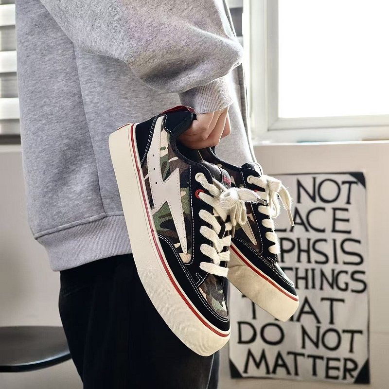 迷彩拼接板鞋男鞋2026春季新款小众设计帆布鞋时尚百搭休闲板鞋潮,流行男鞋,休闲板鞋,淘宝优惠券,粉丝福利购,淘宝优惠卷