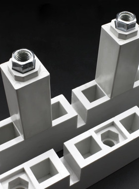 新型白色绝缘母线框东4A310L抽屉柜用375L四相单双排母线夹400L