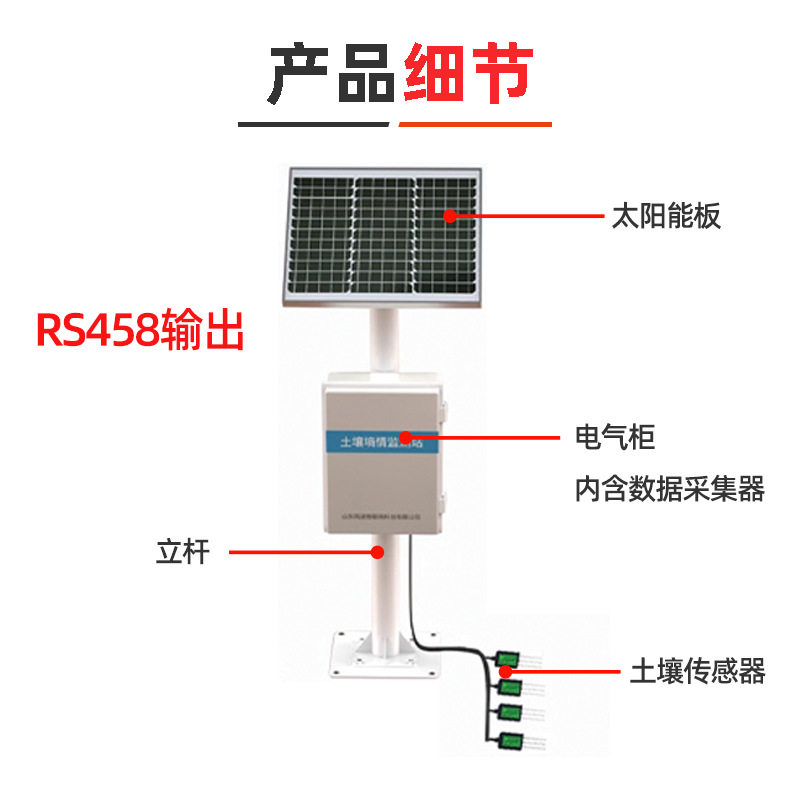 土壤墒情监测仪管式检测器测试仪固定式温湿度氮磷钾传感器高精度