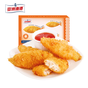 亚洲渔港深海鳕鱼排310g半成品西餐鱼排食材油炸